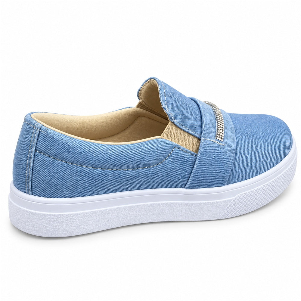 Tênis Slipper Faixa Strass