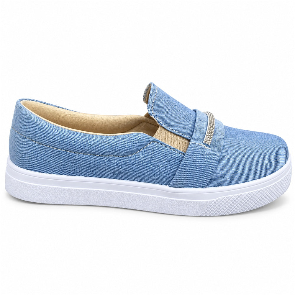 Tênis Slipper Faixa Strass