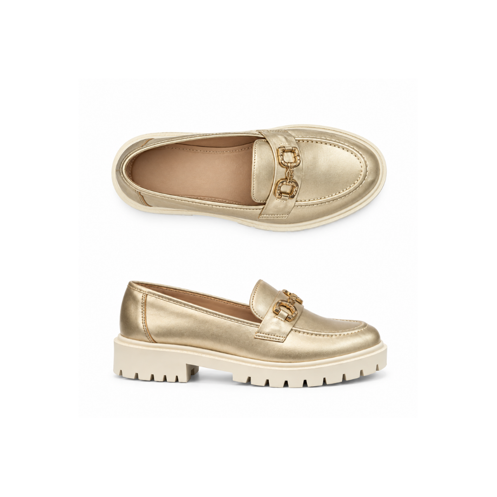 Mocassim Tratorado Ouro Light