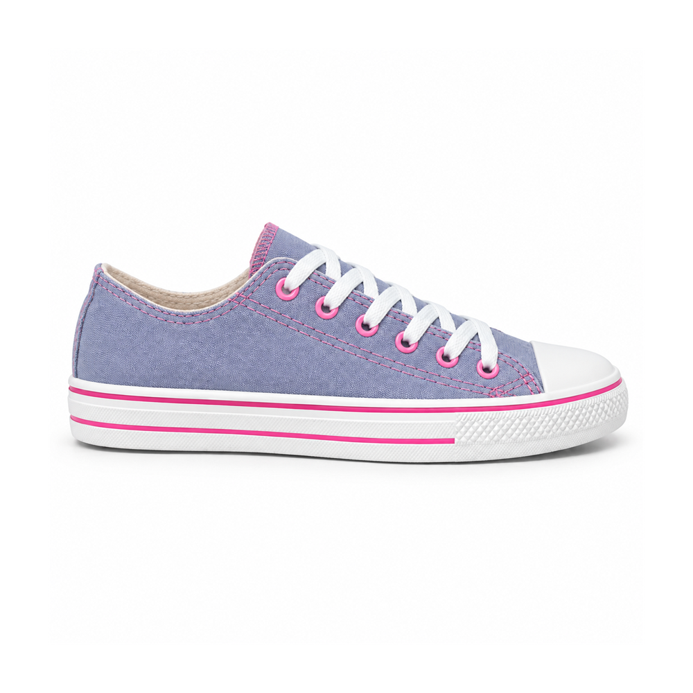 Tênis Star Jeans claro/Pink