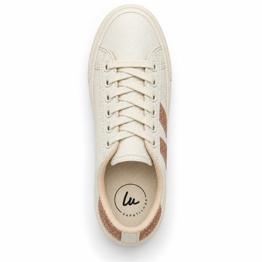Tênis inspiração Vert Branco/Cobre