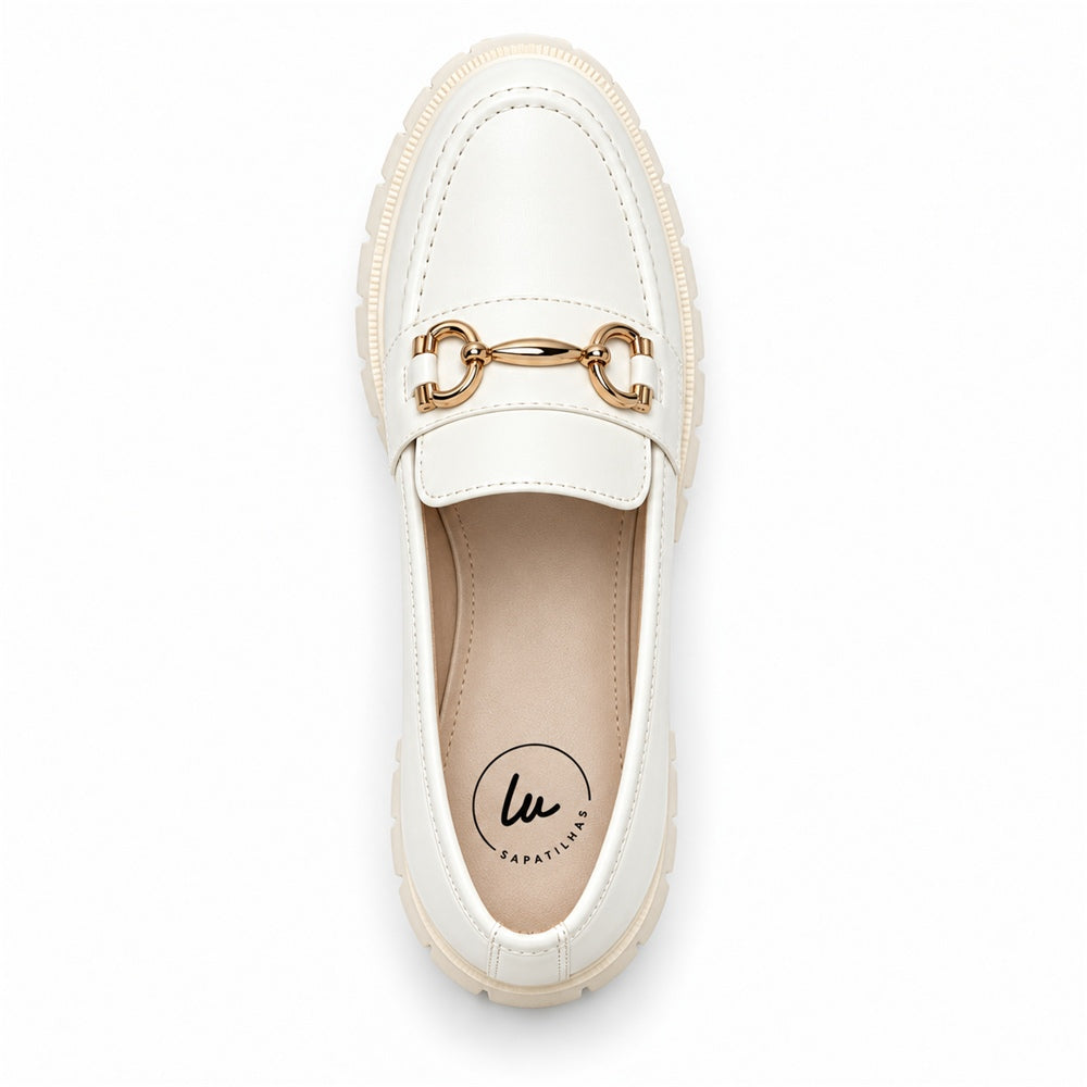 Mocassim Tratorado Off-white