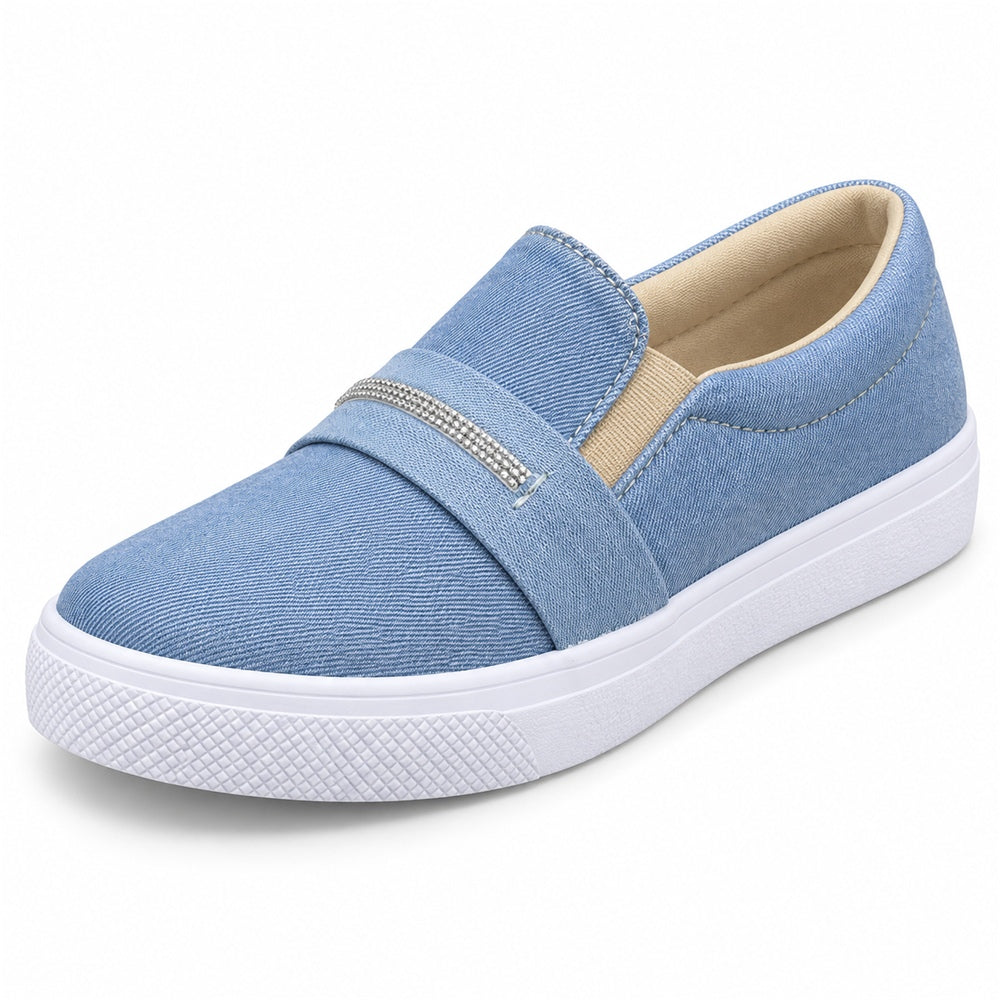 Tênis Slipper Faixa Strass