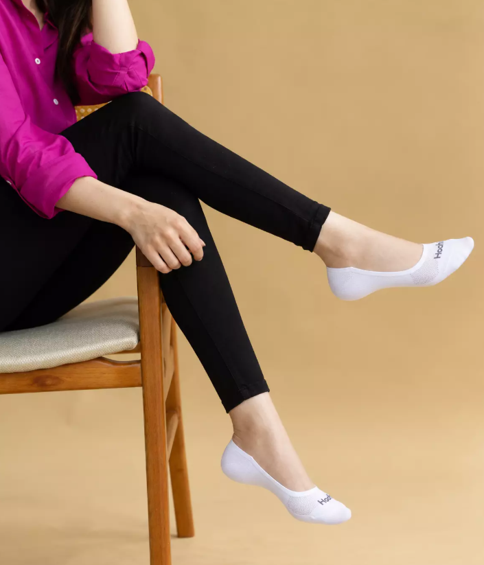 Kit 3 Pares Meia Sapatilha Hoahi Adulto 39 a 43 Branco/Preto/Cinza
