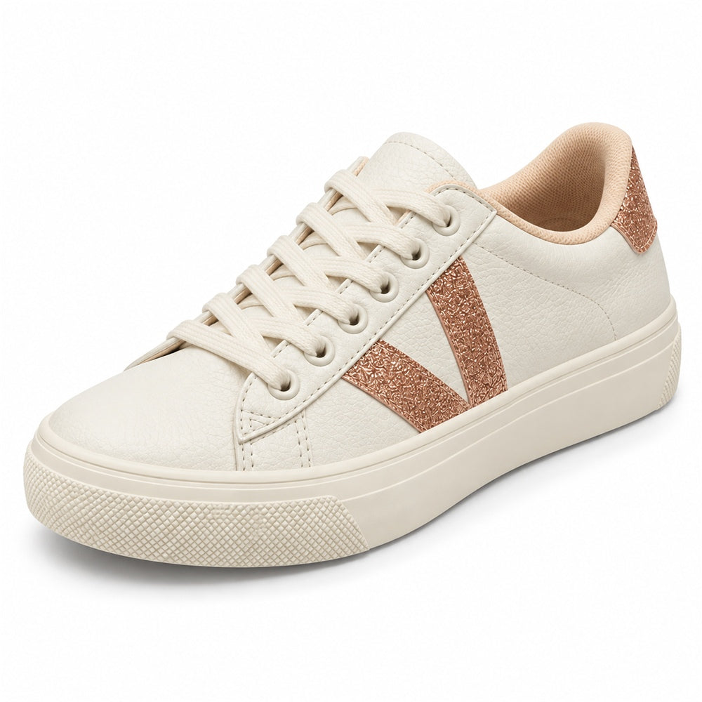 Tênis inspiração Vert Branco/Cobre