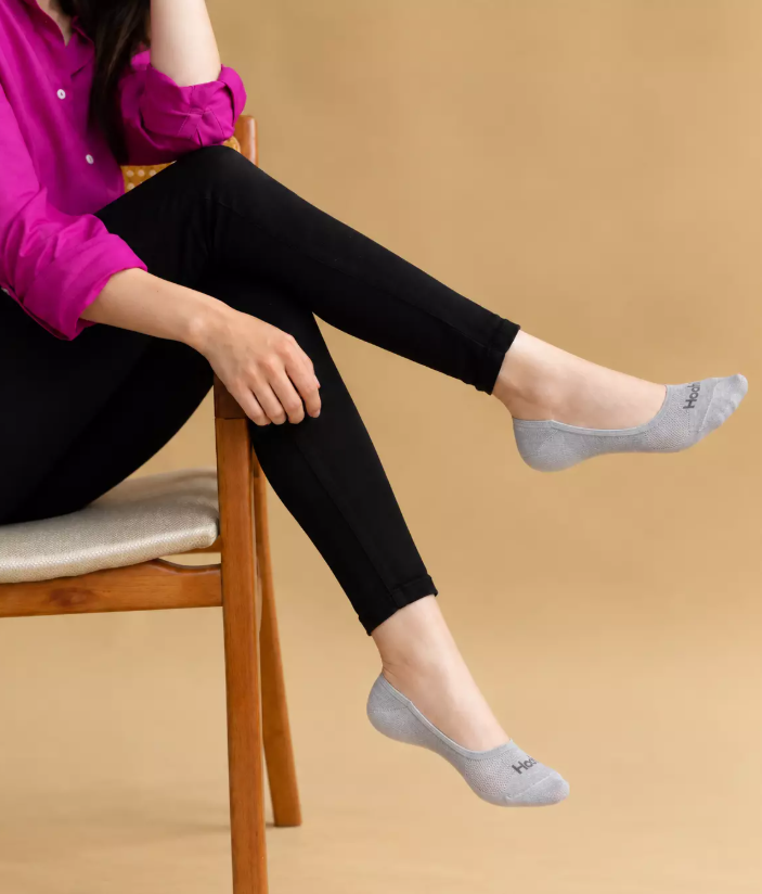 Kit 3 Pares Meia Sapatilha Hoahi Adulto 39 a 43 Branco/Preto/Cinza