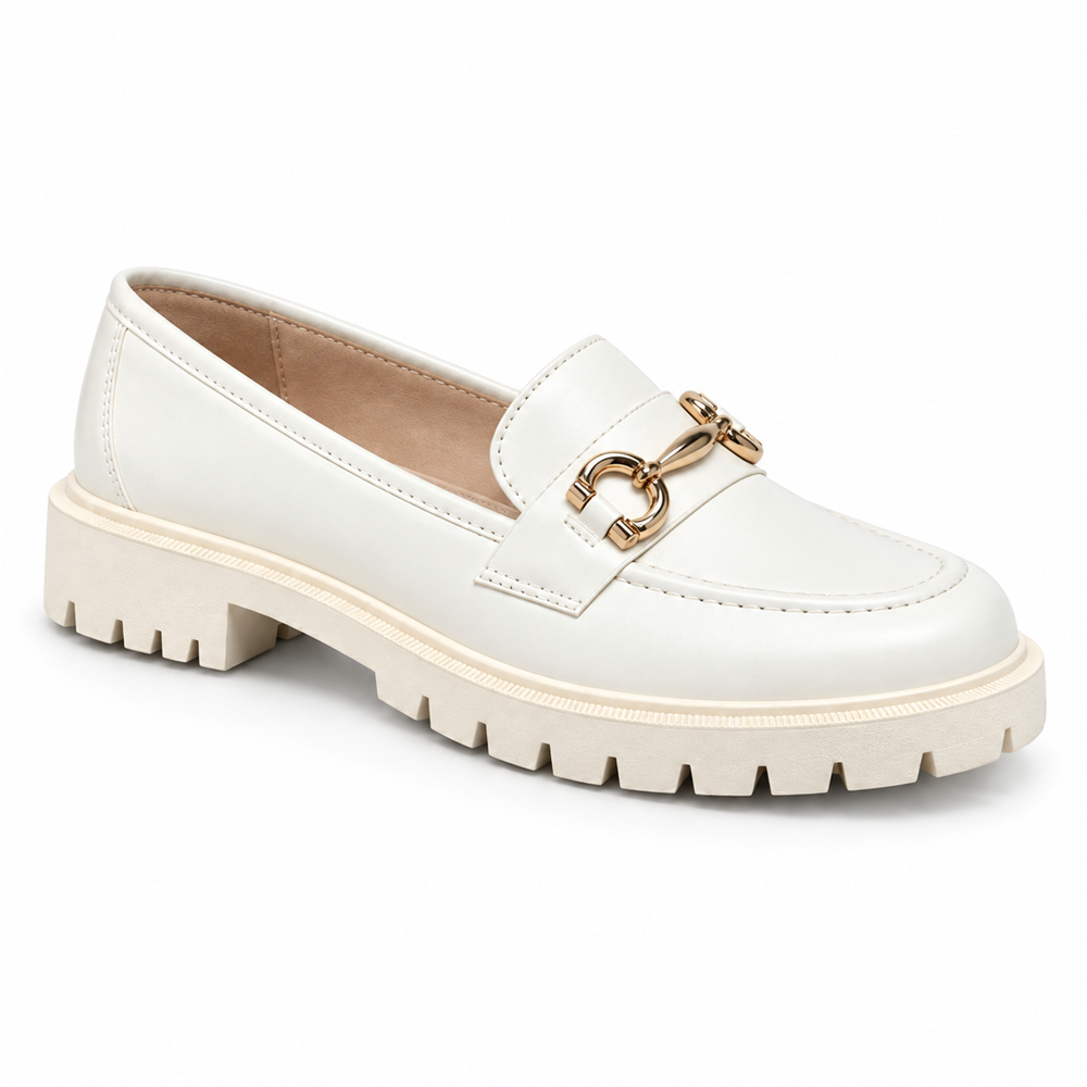 Mocassim Tratorado Off-white