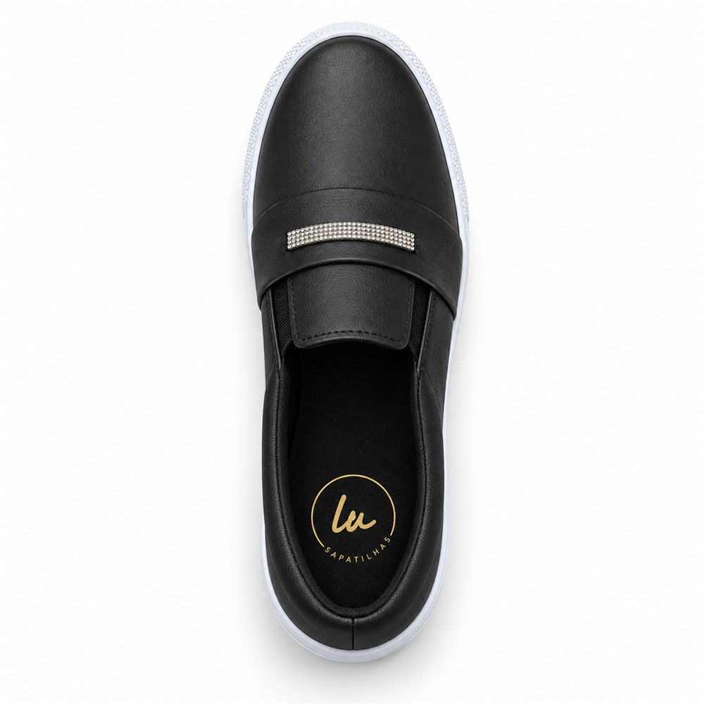 Tênis Slipper Faixa Strass