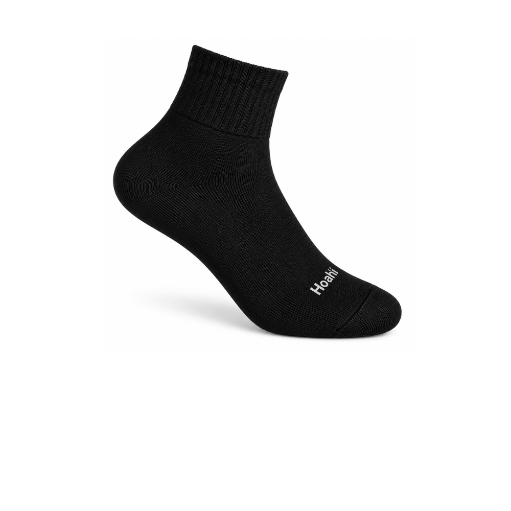 Kit 3 Pares Meia Cano Longo Atoalhada Hoahi Adulto 39 a 43 Preto