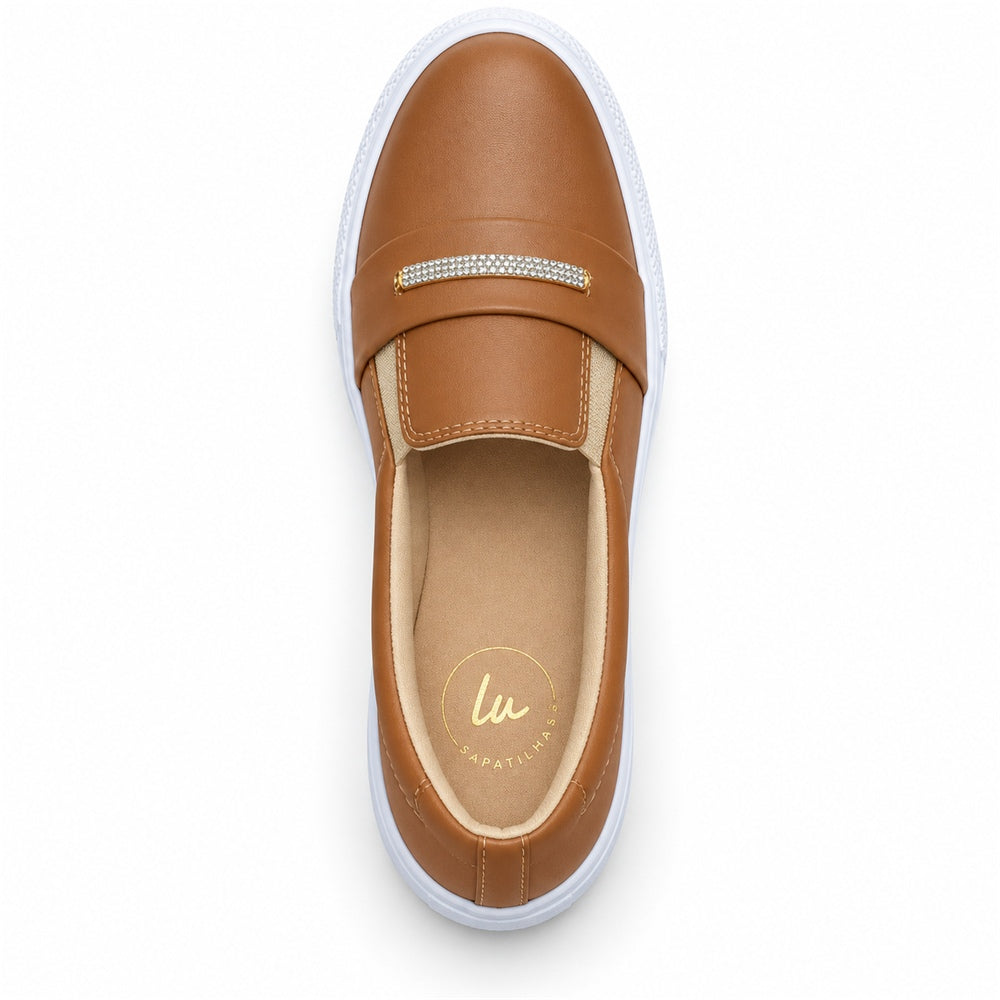 Tênis Slipper Faixa Strass
