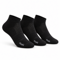 Kit 3 Pares Meia Cano Curto Hoahi Feminina 33 a 38 Preto