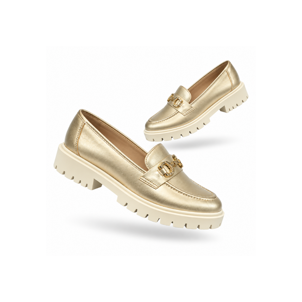Mocassim Tratorado Ouro Light