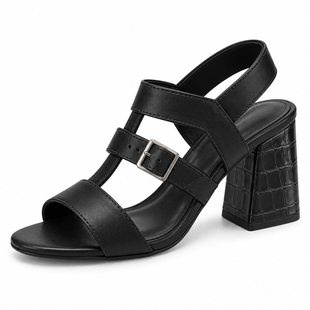 Salto Bloco Fivela Preto