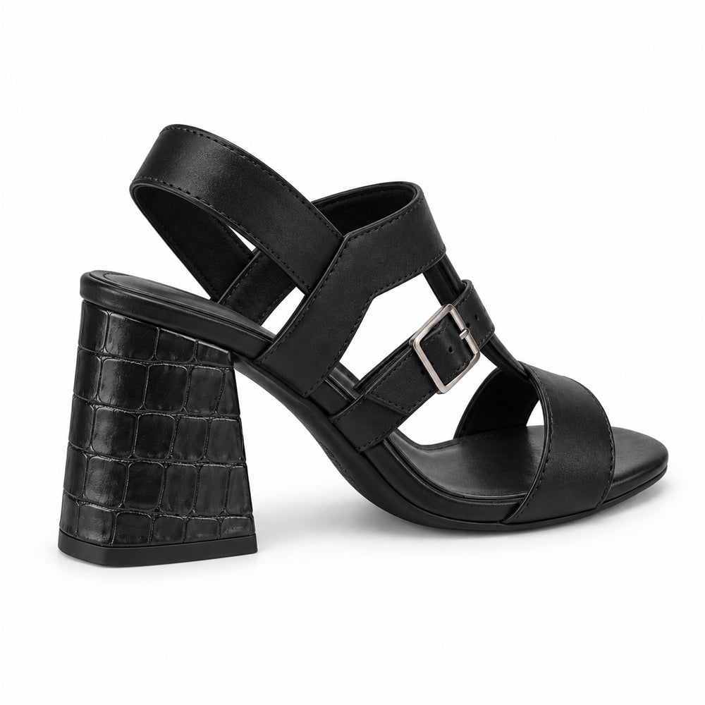 Salto Bloco Fivela Preto