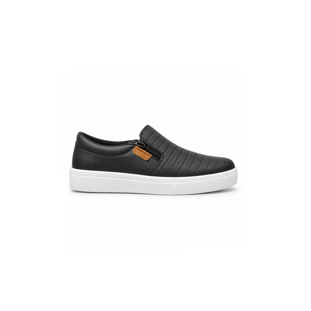 Tênis Slipper Bordado Zíper