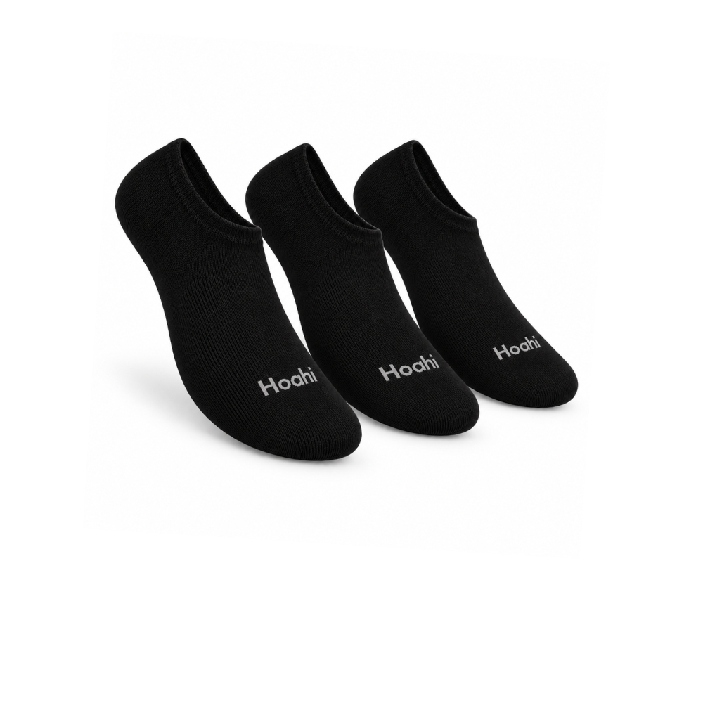 Kit 3 Pares Meia Invisível Hoahi Feminina 33 a 38 Preto
